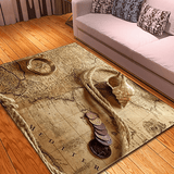 Tapis Salon Carte Du Monde Exploration