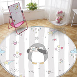 Tapis Rond Pingouin Paparazzi