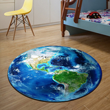 Tapis Rond Continent Vu Du Ciel