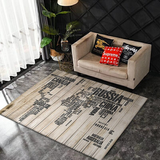 Tapis Salon Planisphère Design