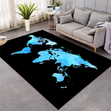 Tapis Salon Carte Du Monde Décoration