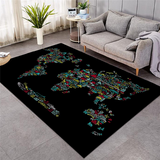 Tapis Salon Carte Du Monde Design