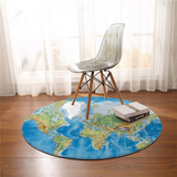 Tapis Rond Carte Monde