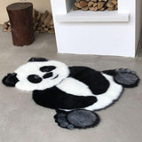 Tapis Forme De Panda Noir et Blanc